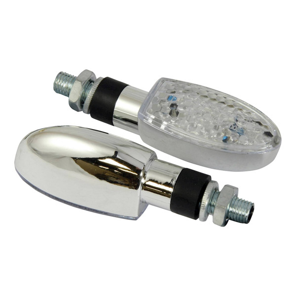 Bike It Bike it led orb indicators with chrome effect body and clear lens